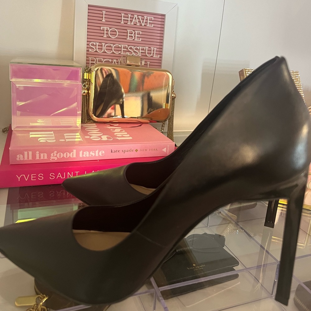 Aldo Black Leather Kennedi Heel - Picture 6 of 8